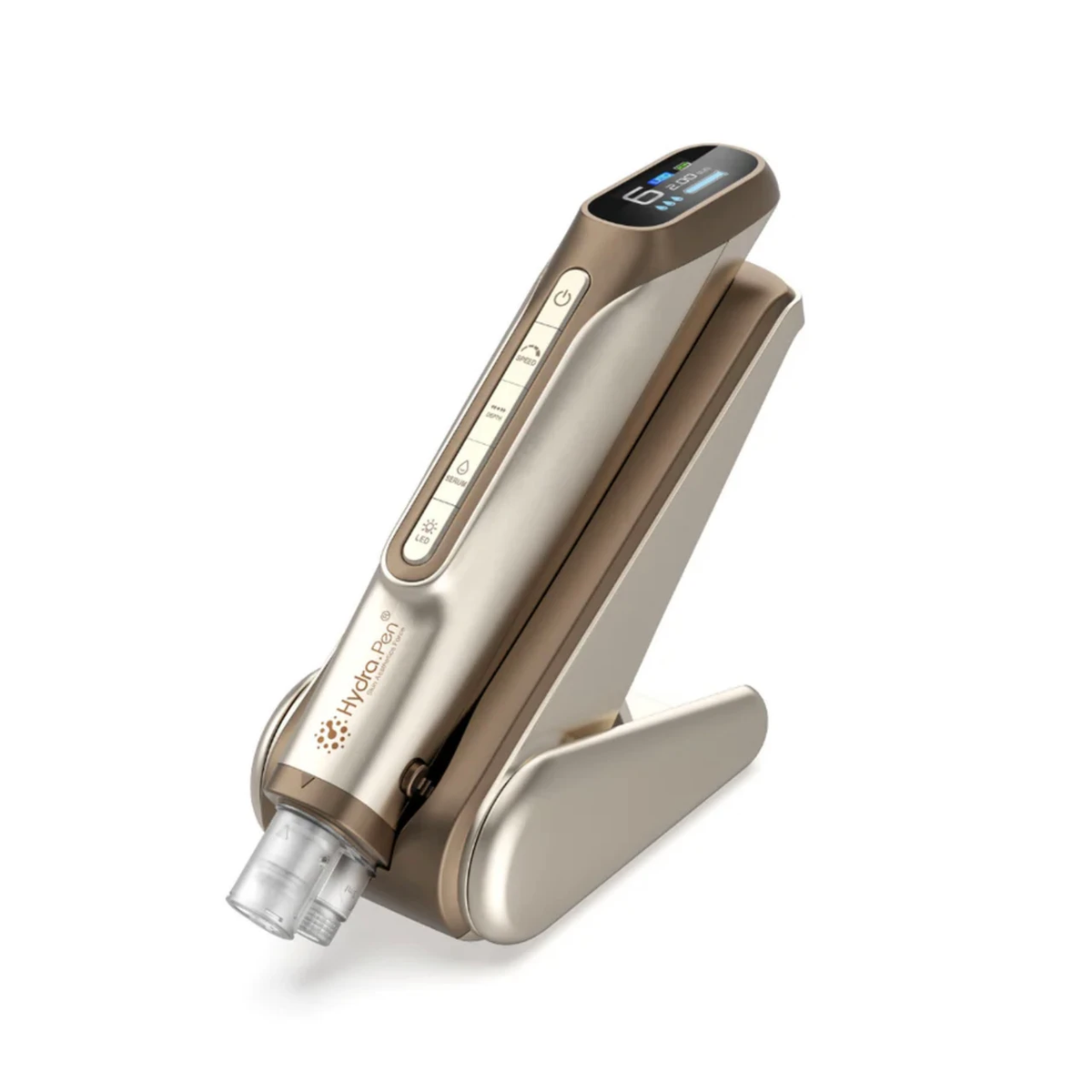 Champagnergoldener Hydra Pen H6 mit passender Kartusche und passendem Handstückständer
